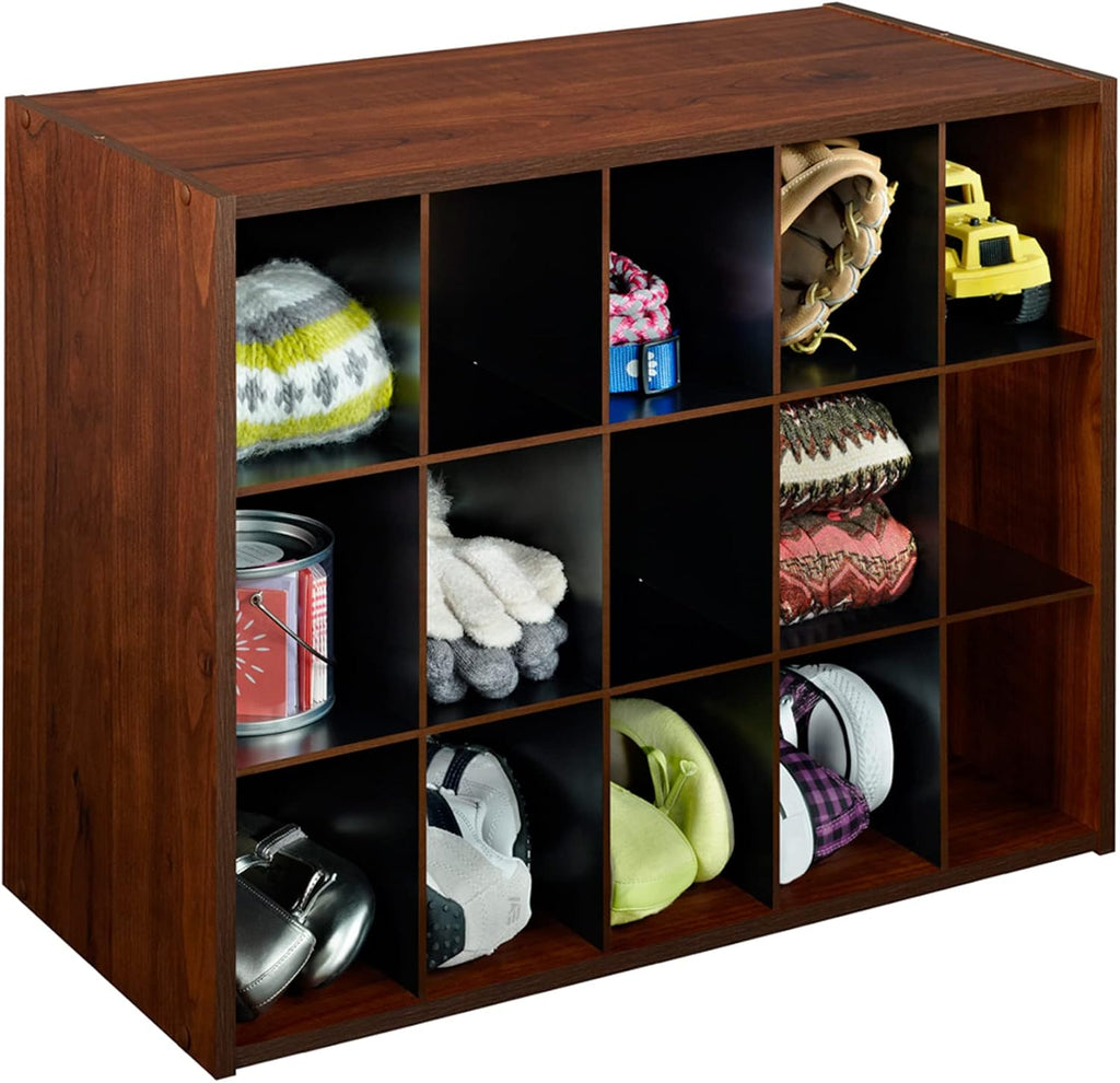 ClosetMaid Dark Cherry Stackable Storage Organizers (1307 + 15 Cube)
