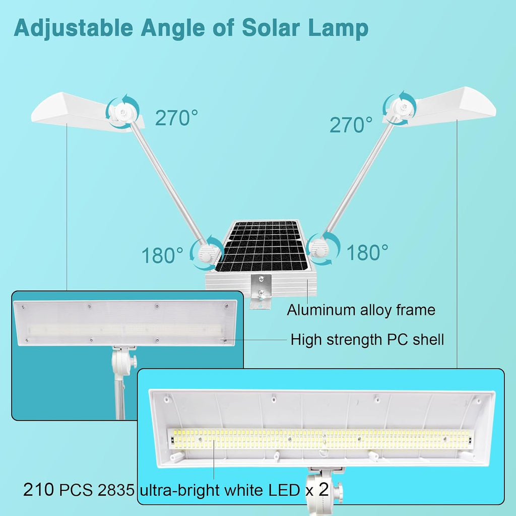 Solar Sign Lights Outdoors, 420Pcs LED 12000mAh Battery, Wireless Billboard Light,IP65 Waterproof, Signboard Lights for Real Estate Sign Posts Business Store House Address (white)