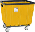 R&B Wire Products, Inc., 18 Bushel Vinyl Basket Truck with Steel Base, Capacity 600 lb, Capacity Volume 22 ft³, Color Yellow, Model# 418SOC/YEL