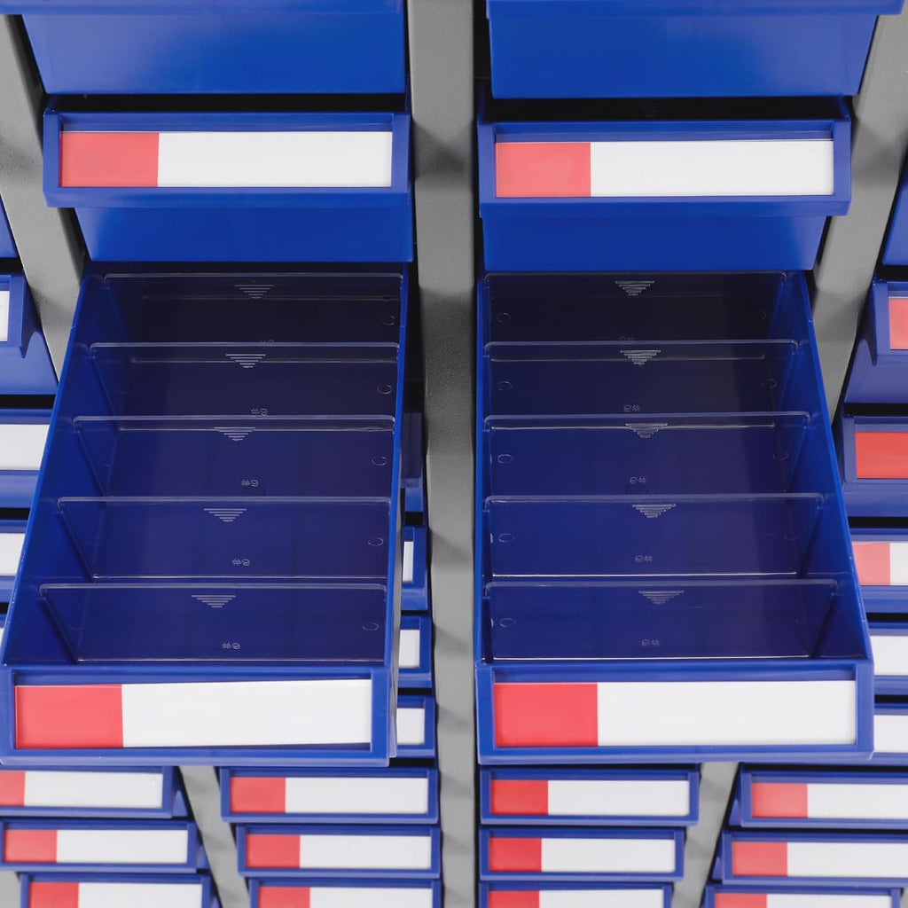 Bolt and Nut Tool Storage Cabinet,Parts Cabinet,Organization Shelves with ABS Material Drawer,Metal Organization Shelves for Garage, Store, Workshop (60 Drwaers Blue)