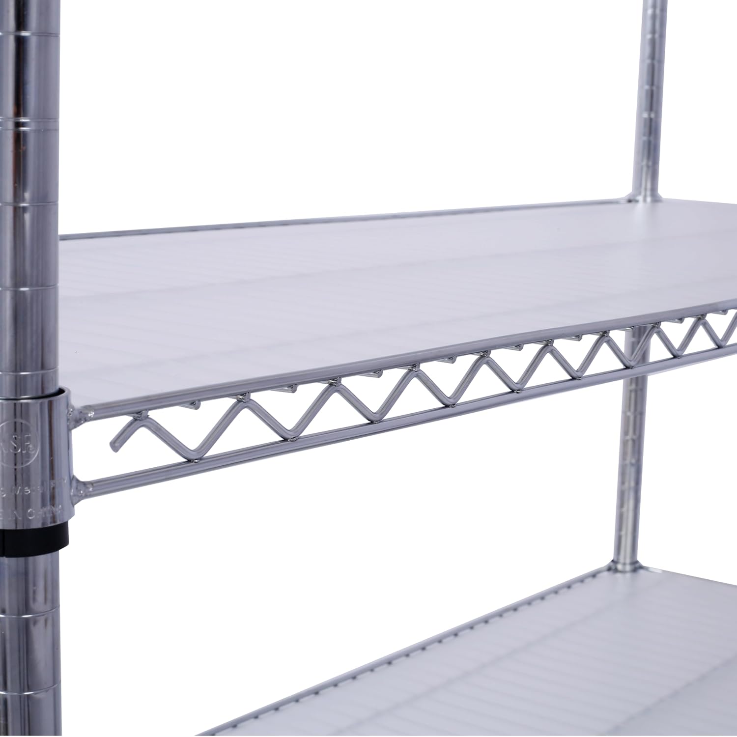 Heavy-Duty 6-Tier NSF Commercial Shelving Unit - 6000LB Capacity Adjustable Metal Storage Rack with Wheels, 84' H x 48' L x 20' D, Steel Wire Shelving for Warehouse/Garage/Restaurant (Chrome)
