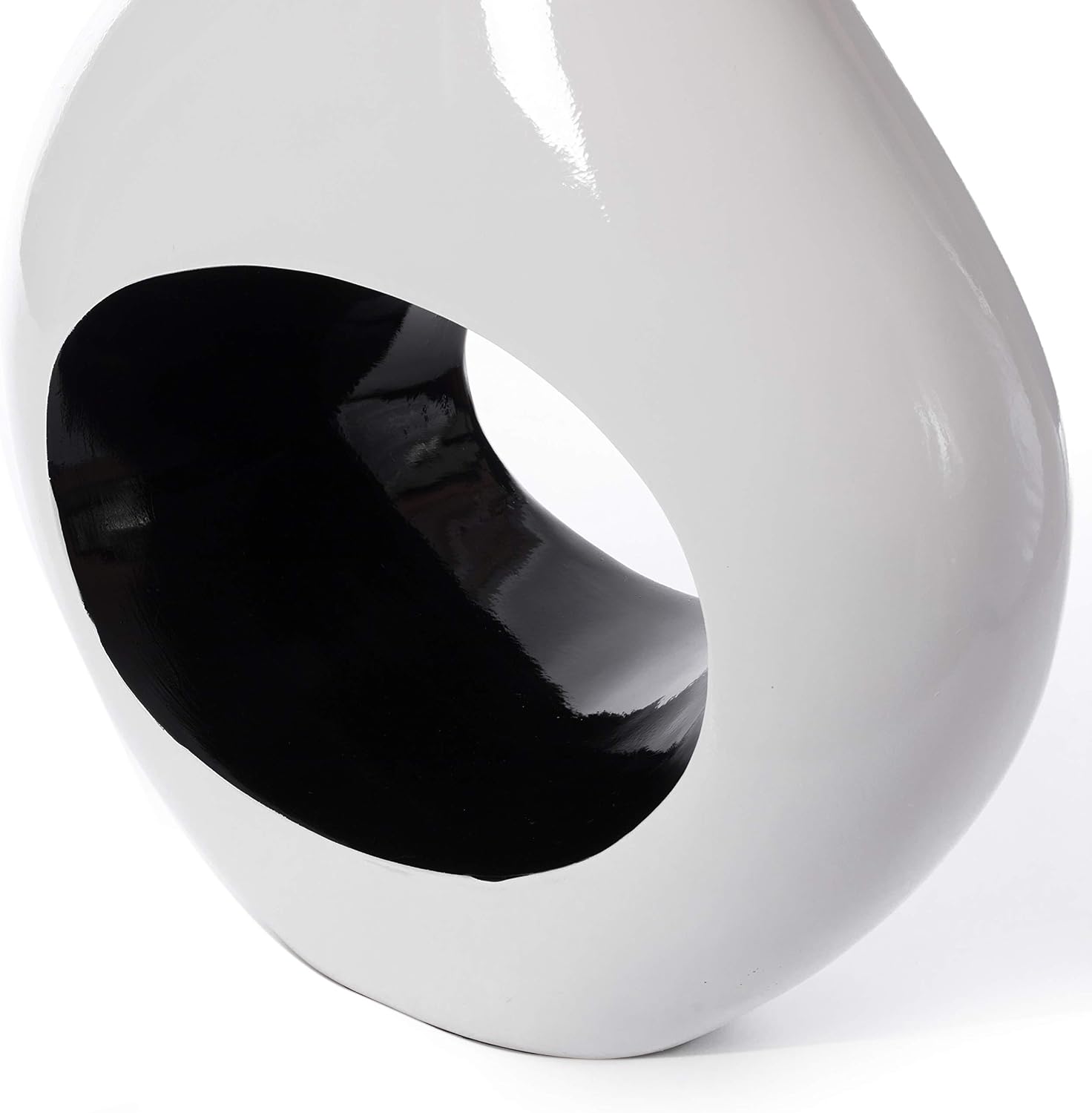 Tall Floor Vase, White Vase with Hole Inside Black 45 Inch Vase, Tall Vase for Home Décor, Interior Decoration, Modern Floor Vase, Tall Vases for Floor