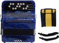 Accordion, 22 Key 8 Bass Button Accordion with Bag, Beginner Adult Professional Accordion, Rich Timbre With Shoulder Strap Comfortable ＆ Sensitive Button ()