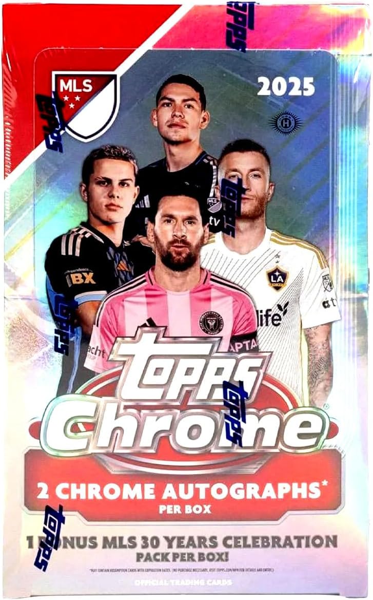 2025 Topps Chrome MLS Soccer HOBBY box (20 pks/bx)