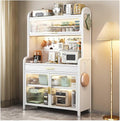 5 Tier Tall Kitchen Bakers Rack with Drawer and Adjustable Shelves for Pantry Storage 70×31.5in Tall Kitchen Shelf Multifunctional Microwave Stand and Buffet Coffee Bar Cabinet