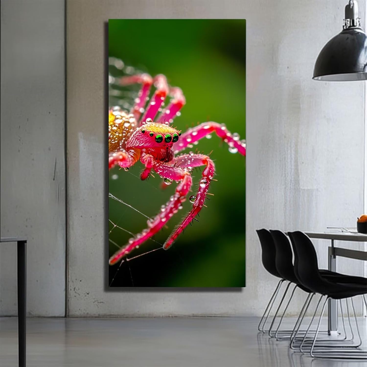 Paint by Number for Adults Spider DIY Painting by Numbers Kits Pink Adult Paint by Number Kits on Canvas Adults' Paint-by-Number Kits Paint by Numbers for Home Decor Wall Art Gift 36x72 in 4-V/W