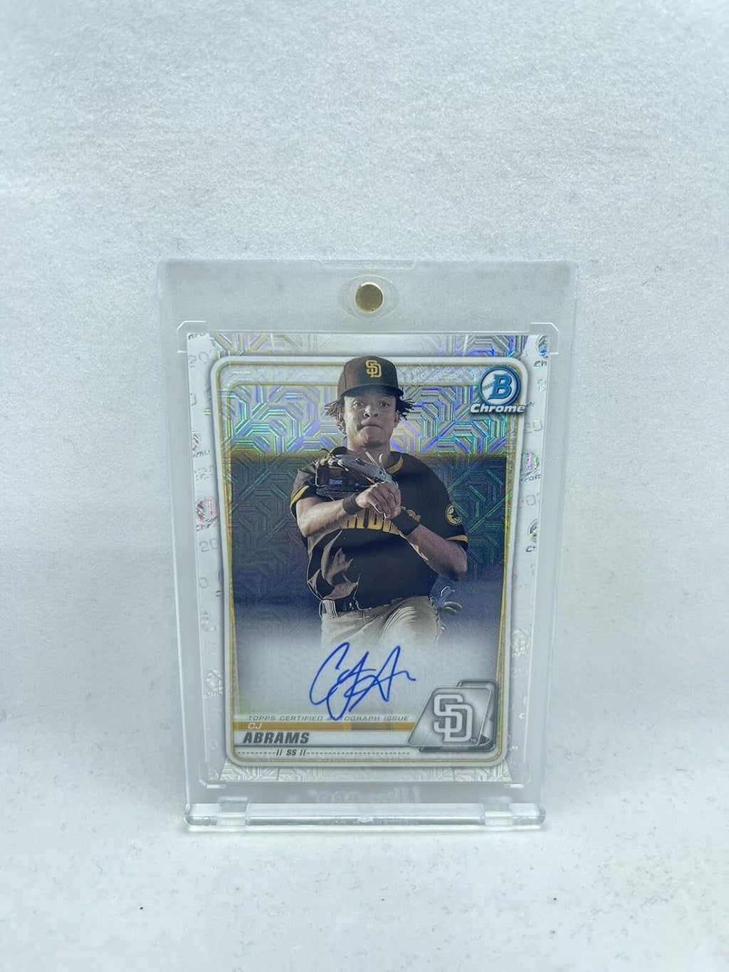 CJ Abrams 2020 Bowman Chrome Mega Box Auto W/Mag Padres - Baseball Slabbed Autographed Cards