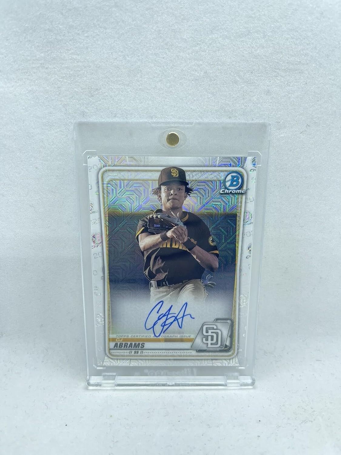 CJ Abrams 2020 Bowman Chrome Mega Box Auto W/Mag Padres - Baseball Slabbed Autographed Cards