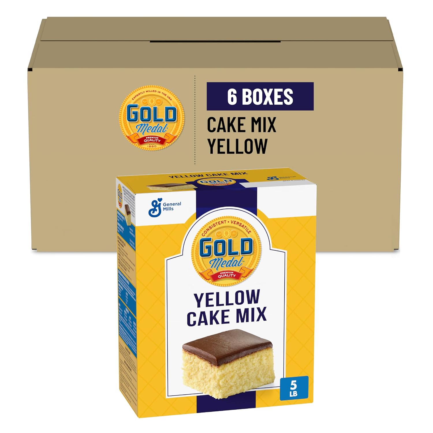 Gold Medal Yellow Cake Mix, 5 Lb Box (Pack of 6)