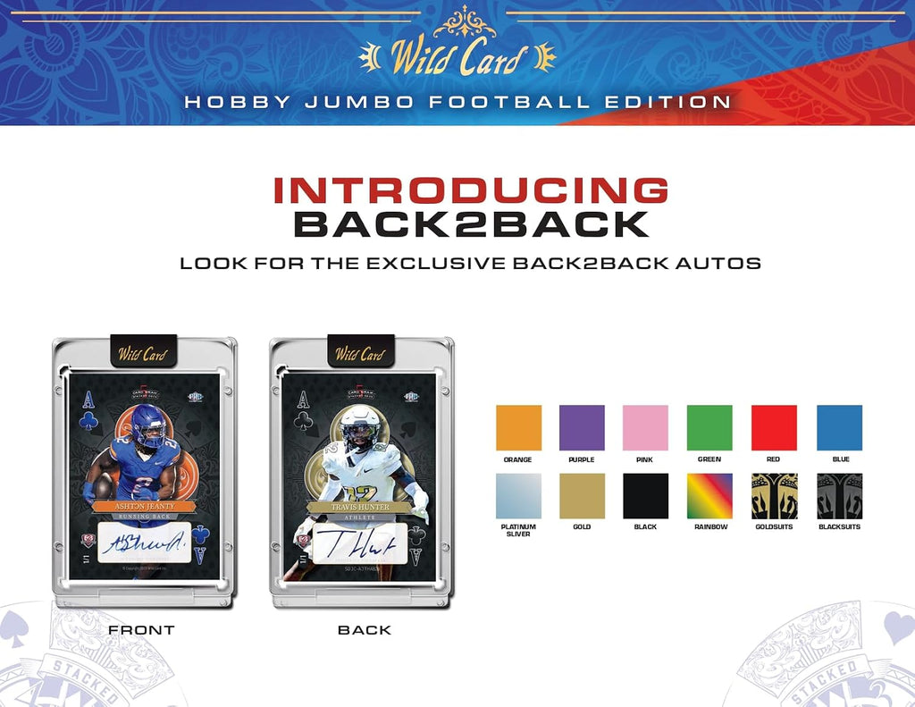 2024 Wild Card 5 Card Draw Stacked Deck Football Jumbo Trading Card Box (One 1/1 Per Box)