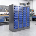 40 Drawers Stainless Steel Nut and Bolt Organizer, 21' D x 9' W x 25' H Parts Cabinet with Adjustable Shelves and Label Stickers, Bolt Organizer for Nuts Bolts Parts Screws Small Items
