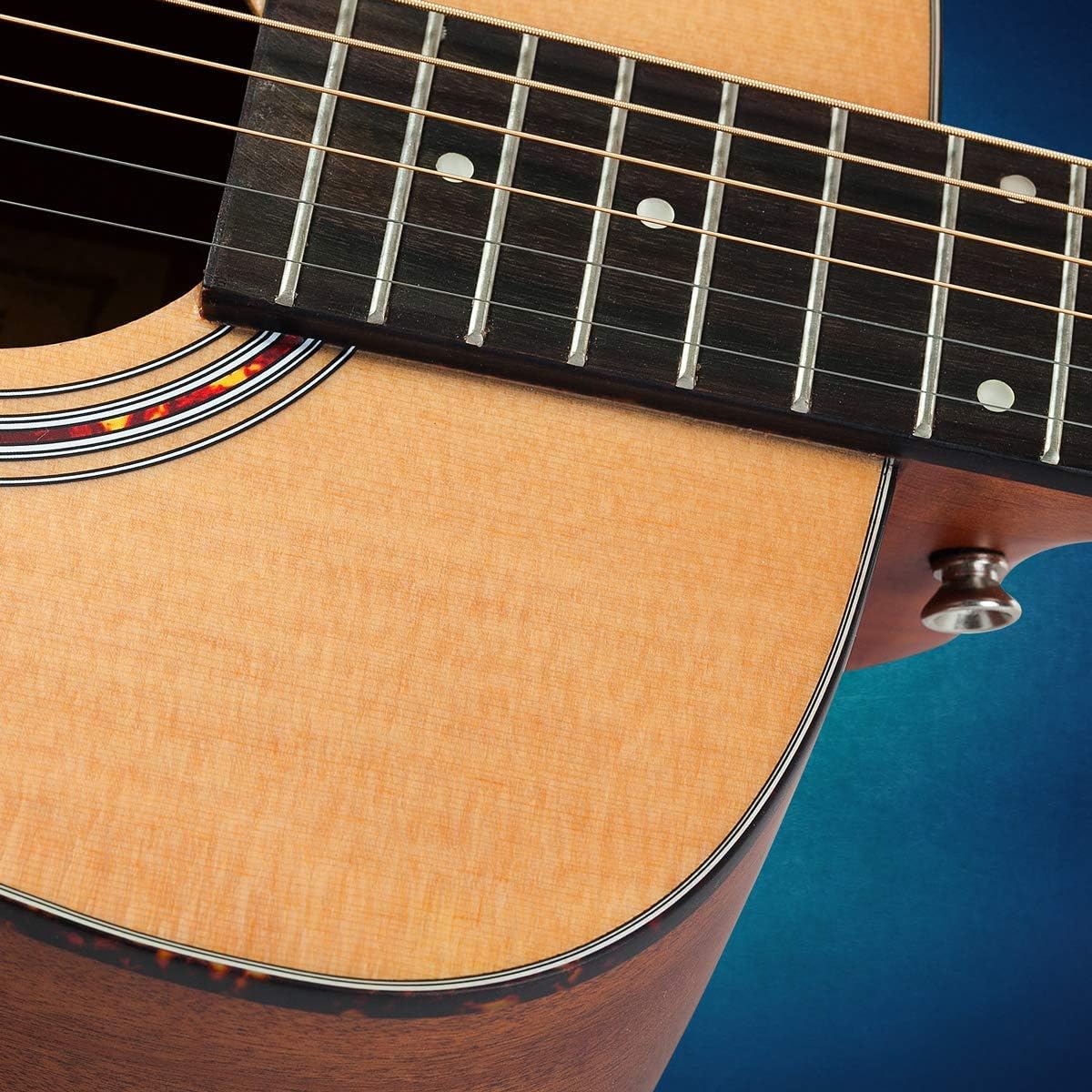 Acoustic Guitar Bundle Dreadnought Series by Hola! Music with EXP16 Steel Strings, Padded Gig Bag, Guitar Strap and Picks, Full Size 41 Inch (Model HG-41N), Natural Satin Finish