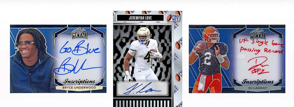 2025 Leaf Pro Set Metal Football HOBBY box (10 cards/bx incl. SIX Autograph cards)