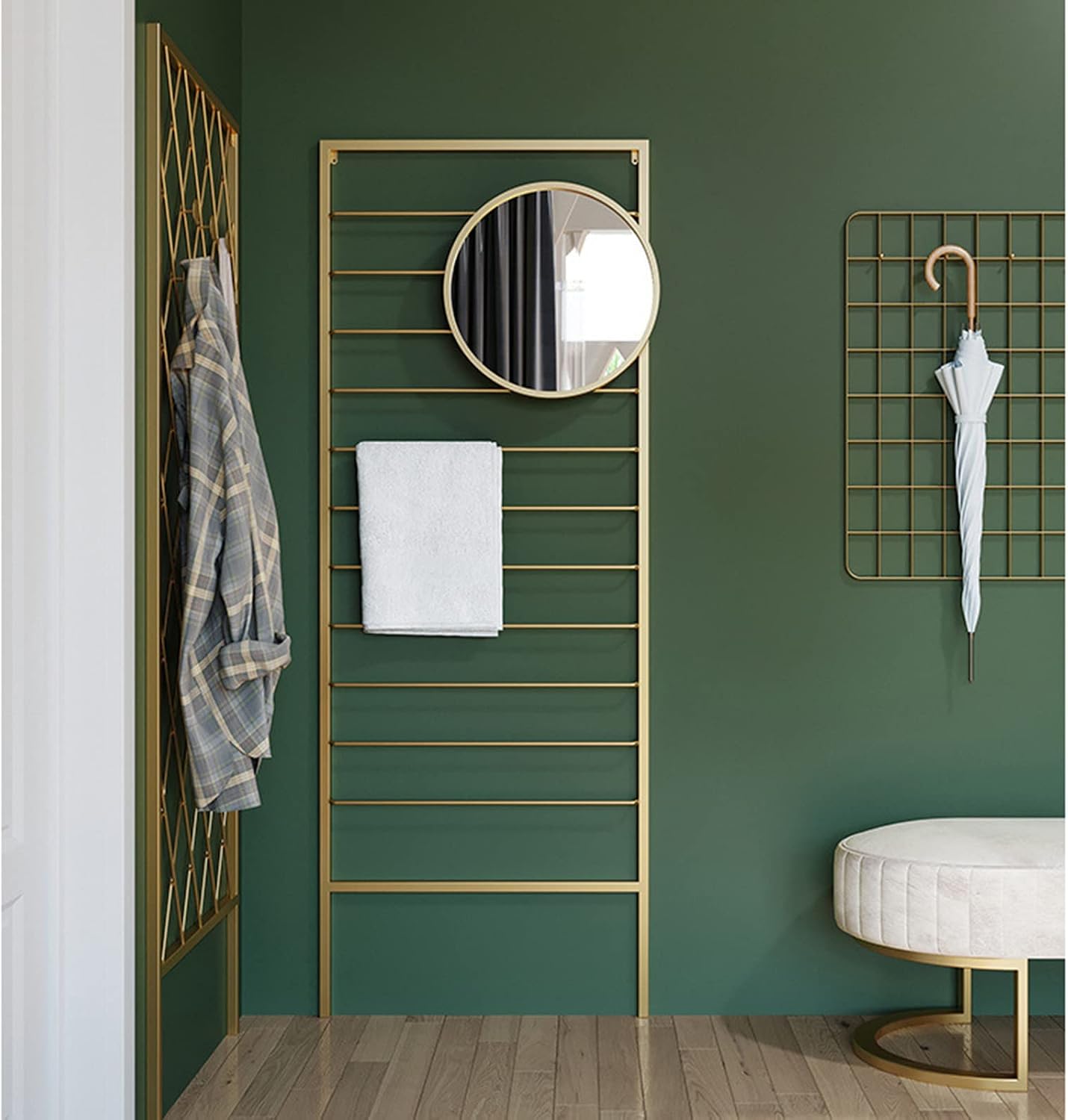 Simple Creative Metal Coat Stand Corner Garment Rack, Garment Rack Hall Tree Storage, Entryway Coat Rack, Standing Coat Jackets Hanger Standing Coat and Hat Hanger