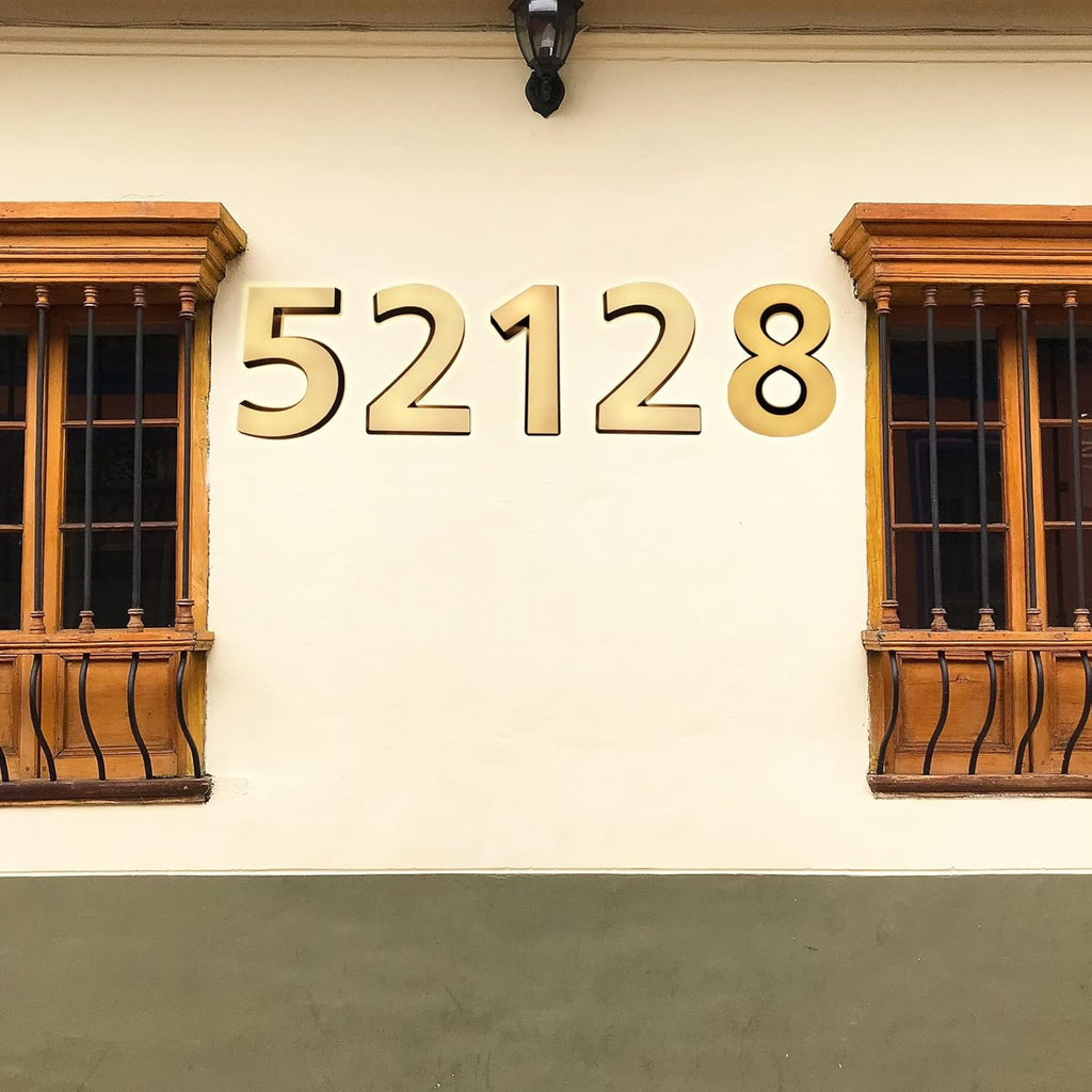 Modern 14' Backlit LED House Numbers, Black-White LED House Number, Light Up Acrylic Door Number Plaques For Wall, Illuminated Address Numbers,L