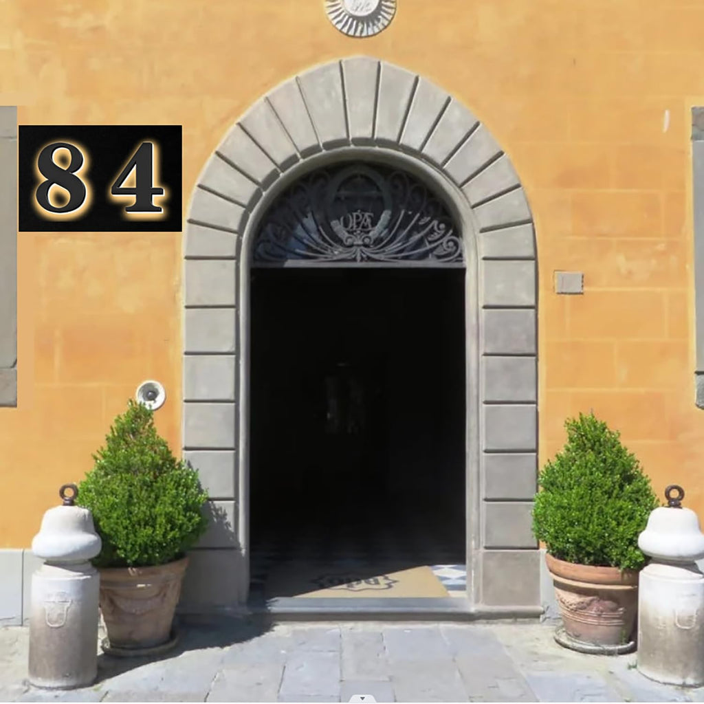 Backlit Illuminated LED House Numbers Upgrade Your Address Signs 16 Inch, Large Modern Light Up Address Numbers Signs, Stainlesss Steels Home Address Signs,F