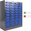 40 Drawer Parts Cabinet,330 Lb Nut and Bolt Storage Cabinet,Abs Nut and Tool Storage Organizer,with Dividers and Labels,Suitable for Studio,Laboratory and Home Use/Blue