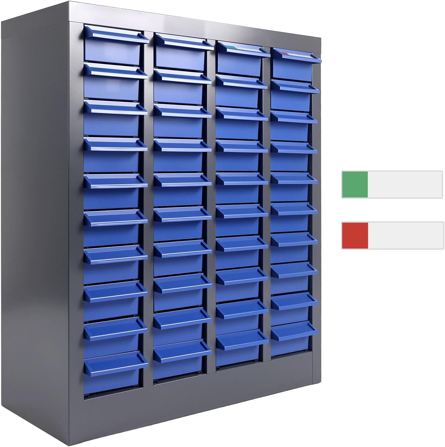 40 Drawer Parts Cabinet,330 Lb Nut and Bolt Storage Cabinet,Abs Nut and Tool Storage Organizer,with Dividers and Labels,Suitable for Studio,Laboratory and Home Use/Blue