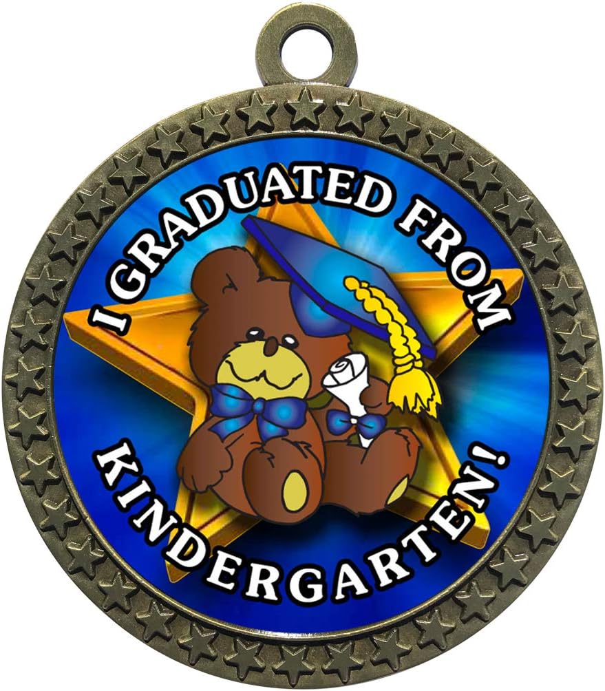 Express Medals 1 to 50 Packs Engraved Kindergarten Graduation Gold Medal Trophy Award with Personalized Custom Text LD212-FCL499