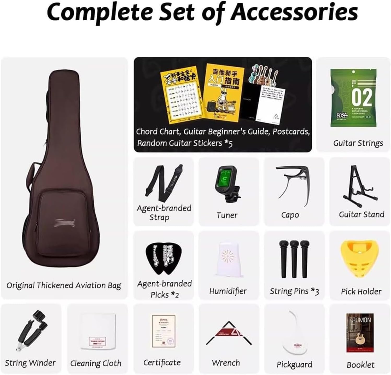 MXL&LJB 41' Acoustic Guitar for Beginner, Spruce Top Classical with Gig Bag and Other Accessories Lightweight Body Suitable for Adult Teen(Natural)