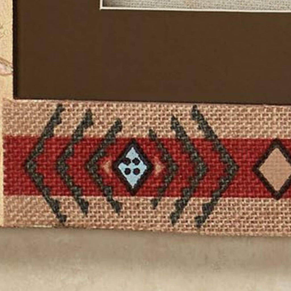 Touch of Class Southwest Vase and Kokopelli Shadow Box Wall Art Set of 2 - Wooden Framed Sculpture for Bedroom, Living Room, Office - Southwestern Style Decor with Glass - Geometric Designs