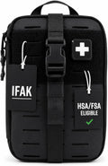 MY MEDIC MyFAK Standard Tactical IFAK & AFAK First Aid Kit - HSA FSA Items - Built in USA - Medical Supplies & Combat Medic Kit for Car, Truck, Vehicle & EDC Emergencies - Tactical Medical Bag, Black
