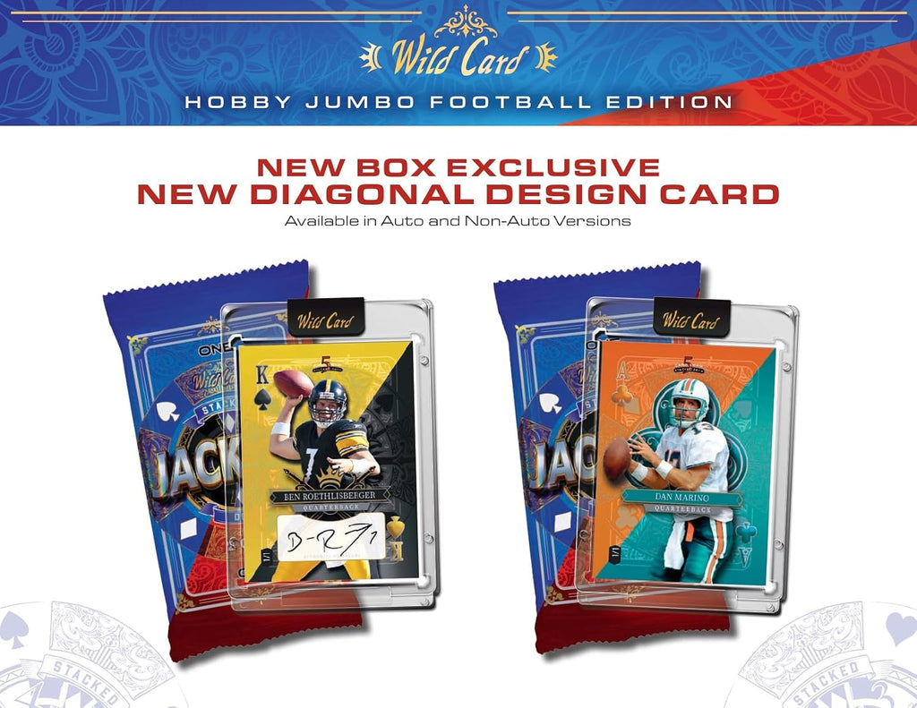 2024 Wild Card 5 Card Draw Stacked Deck Football Jumbo Trading Card Box (One 1/1 Per Box)