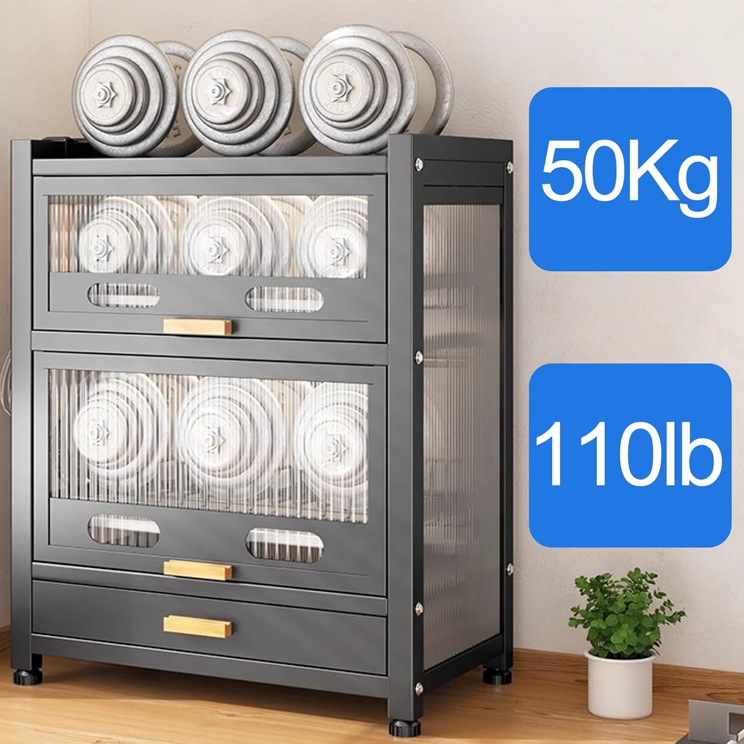 Kitchen Microwave Stand Countertop Storage Cabinet with Dish Rack Bakers Rack and Drawer Space Saving Dish Drying Rack Stand for Kitchen Nizing