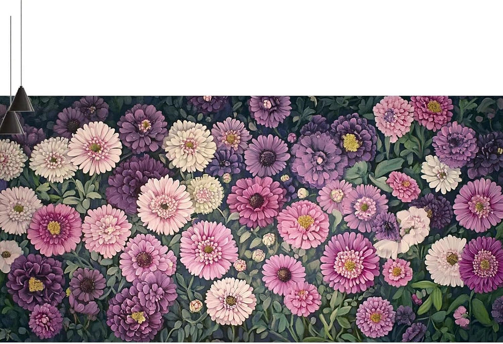 Paint by Numbers Kits for Adult Beginners,Pink Paint by Numbers Flower Paint by Numbers Painting with Paints and Brushes Kits,DIY Oil Painting Paint by Numbers,for Home Decor (NO Frame) 80x220cm V-629