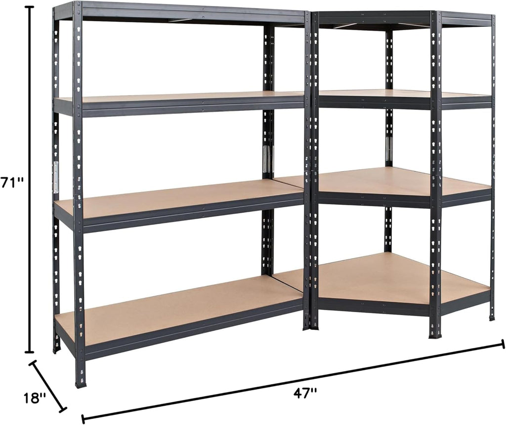 AR Shelving Garage Series Metal Corner Shelf, 24in., 500-Lb. Capacity per Level