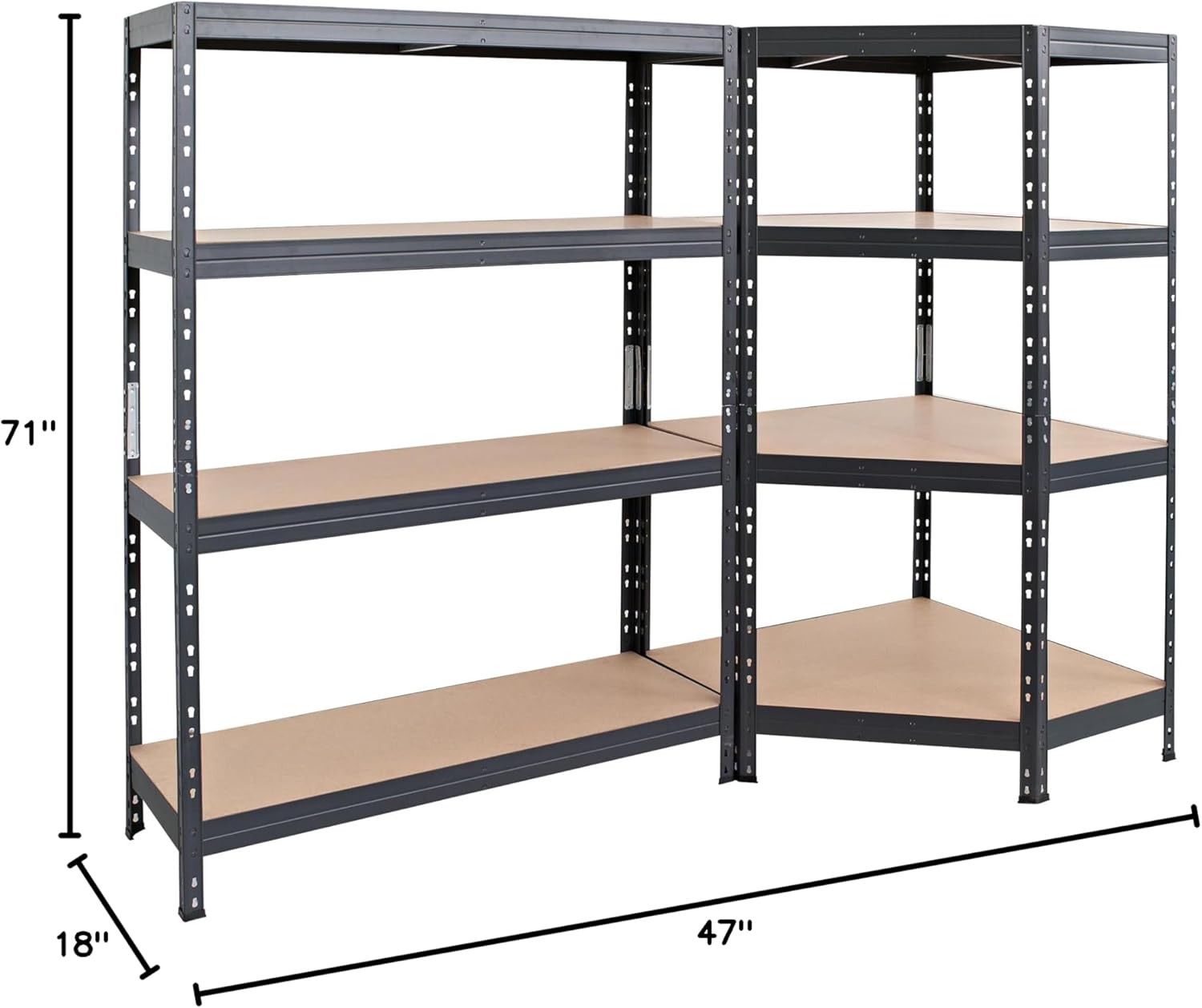 AR Shelving Garage Series Metal Corner Shelf, 24in., 500-Lb. Capacity per Level