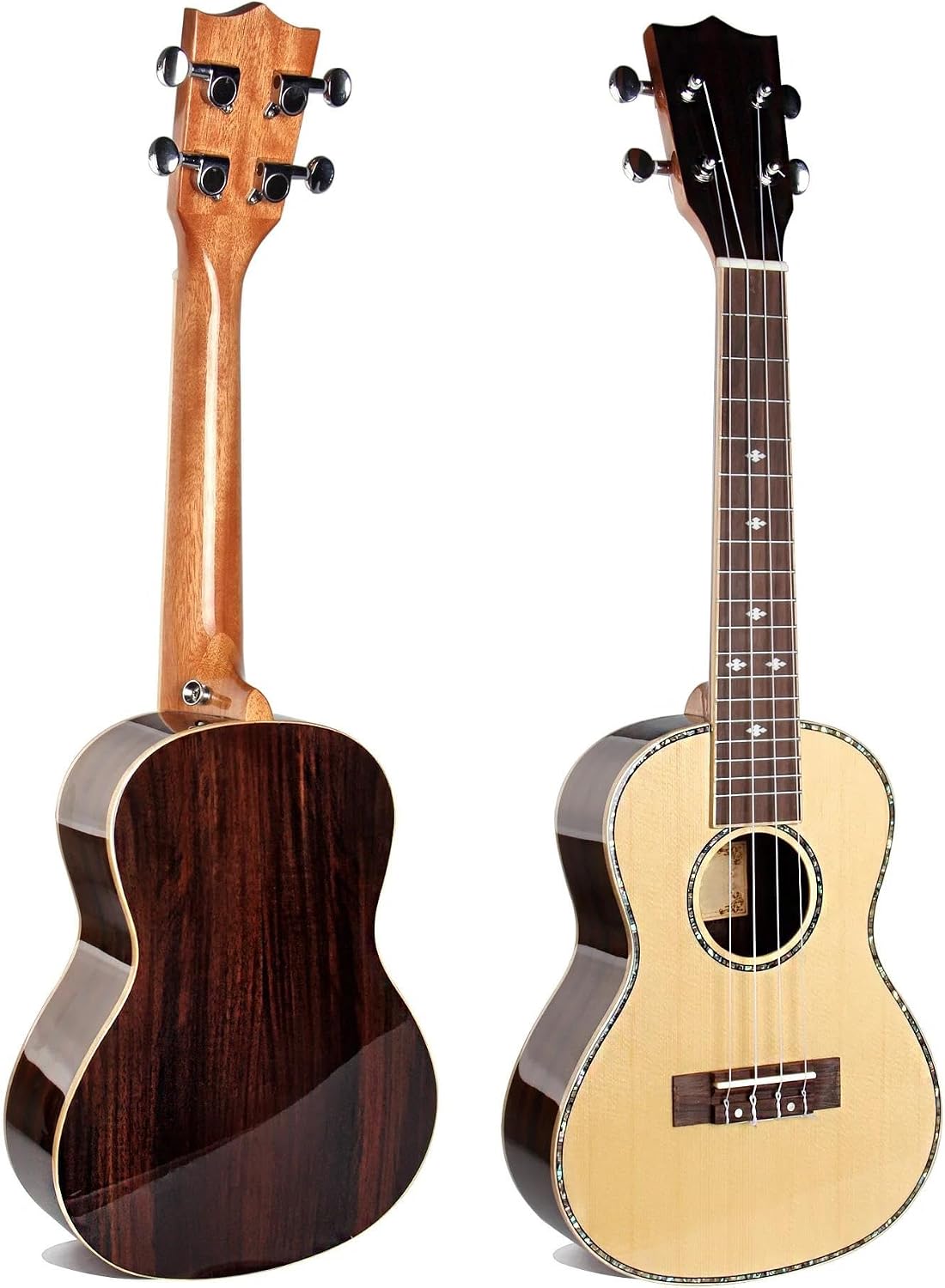Adult Ukulele 24 Inch Ukulele Guitar Solid Spruce Top Rosewood Back Acoustic Tenor Small Nylon String Guitar