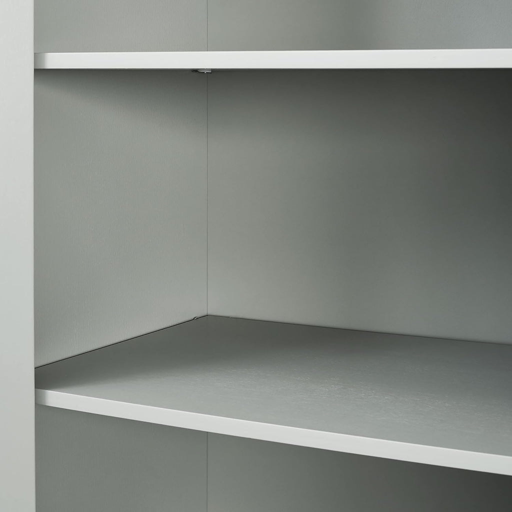 Crosley Furniture Savannah Tall Pantry Storage Cabinet with Shelves, Kitchen, Dining, or Laundry Room, Gray