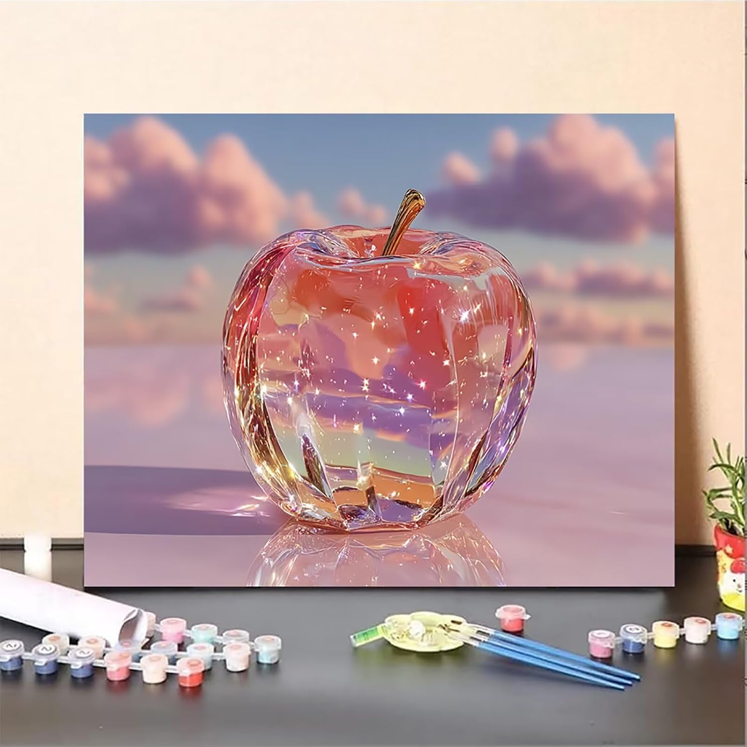 Dreamy Paint by Numbers Kit for Adults, DIY Painting by Numbers Cloud, DIY Canvas Wall Art Crafts for Adults with Paint Brushes and Acrylic, Spring Decorations Art Supplies, Girl Gifts, 54x40in 6-4623