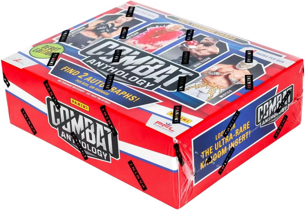 2025 Panini PFL Professional Fighters League Combat Anthology Hobby Trading Card Box (Look for 2 Autographs and 20 Inserts or Parallels per Box on Average)