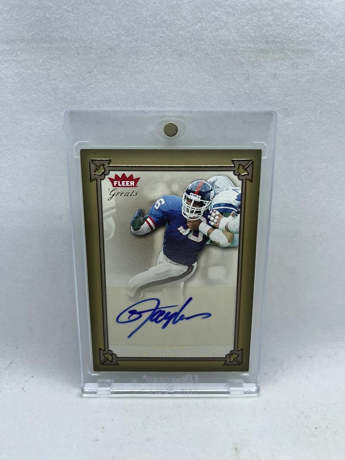 Lawrence Taylor 2004 Fleer Greats Football Auto W/Mag Giants - Football Slabbed Autographed Rookie Cards