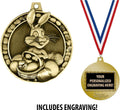 Crown Awards Easter Medals, 2' Gold Easter Bunny Egg Hunt Medal Award with Free Custom Engraving