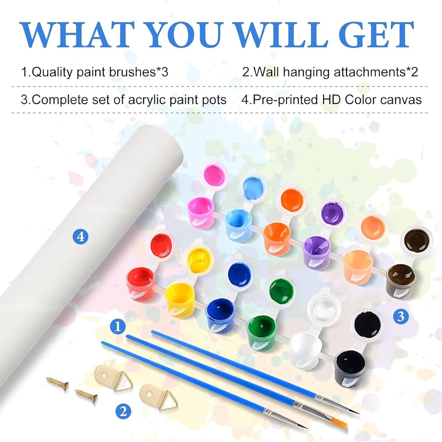Flower Paint by Numbers Kit for Adults, DIY Painting by Numbers Pink, DIY Canvas Wall Art Crafts for Adults with Paint Brushes and Acrylic, Spring Decorations Art Supplies, Girl Gifts, 54x40in 5-2667