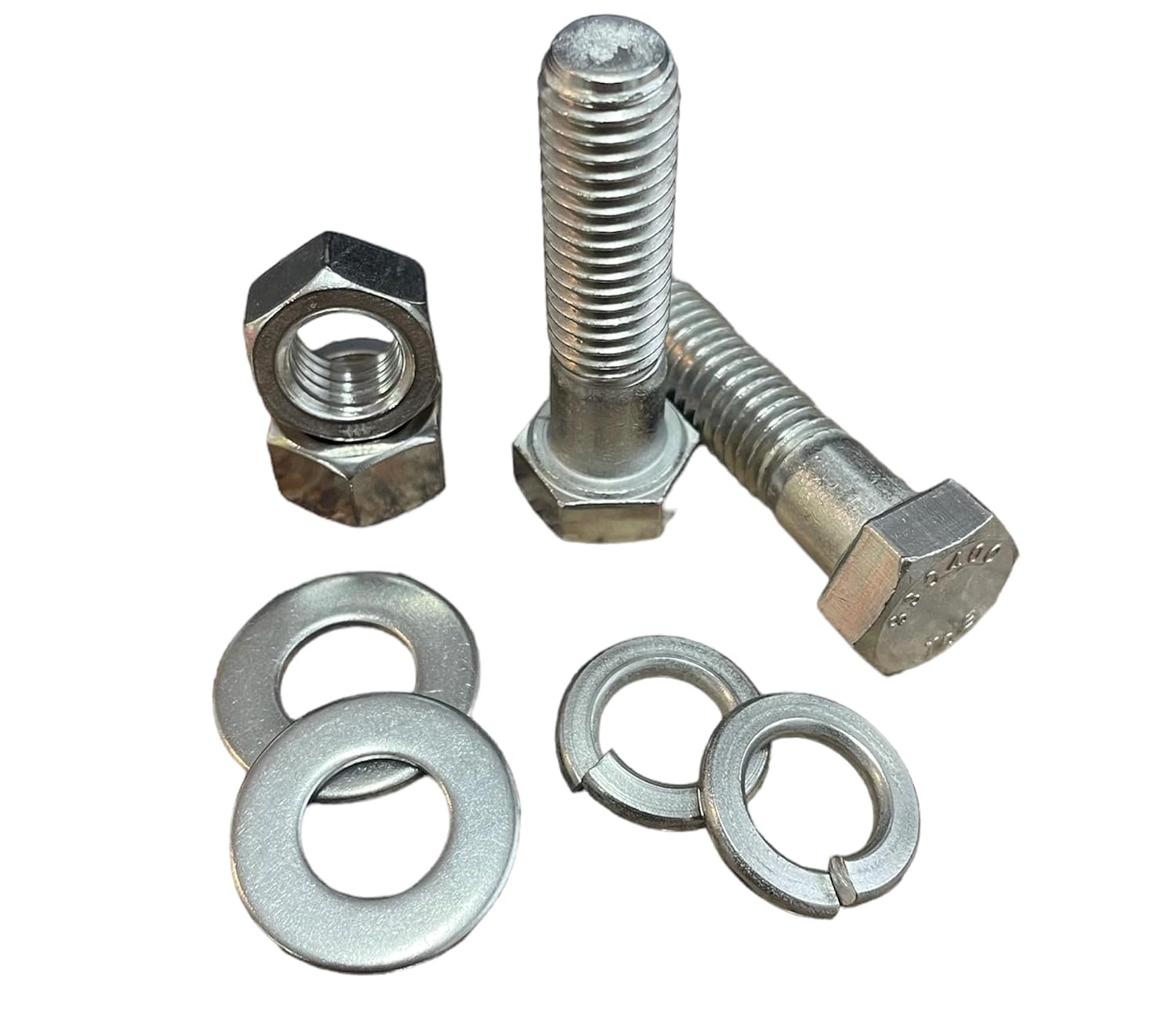 1,250 Piece Stainless Steel 18-8 Coarse Thread Nut Bolt Hex Bolt Hex Head Cap Screw & Washer Assortment with Metal Drawer