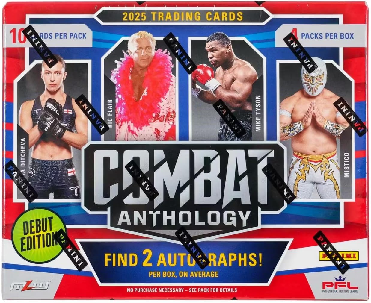 2025 Panini PFL Professional Fighters League Combat Anthology Hobby Trading Card Box (Look for 2 Autographs and 20 Inserts or Parallels per Box on Average)