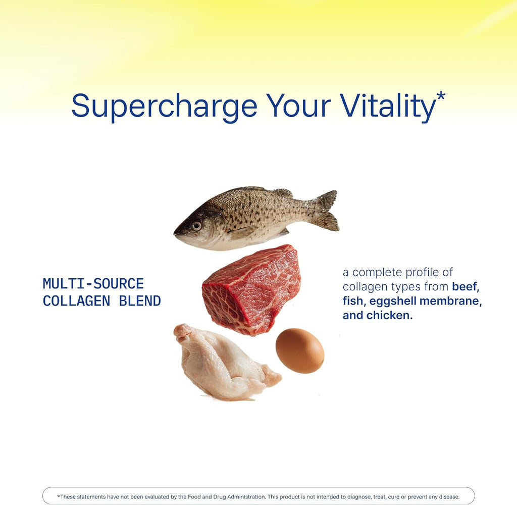 ProHealth Longevity Collagen Complete Powder - for People Over 40. 20g Multi Collagen. Hyaluronic Acid. for Joints, Bones, Hair, Skin, Muscles, Gut - 30 Servings - (3 Pack)
