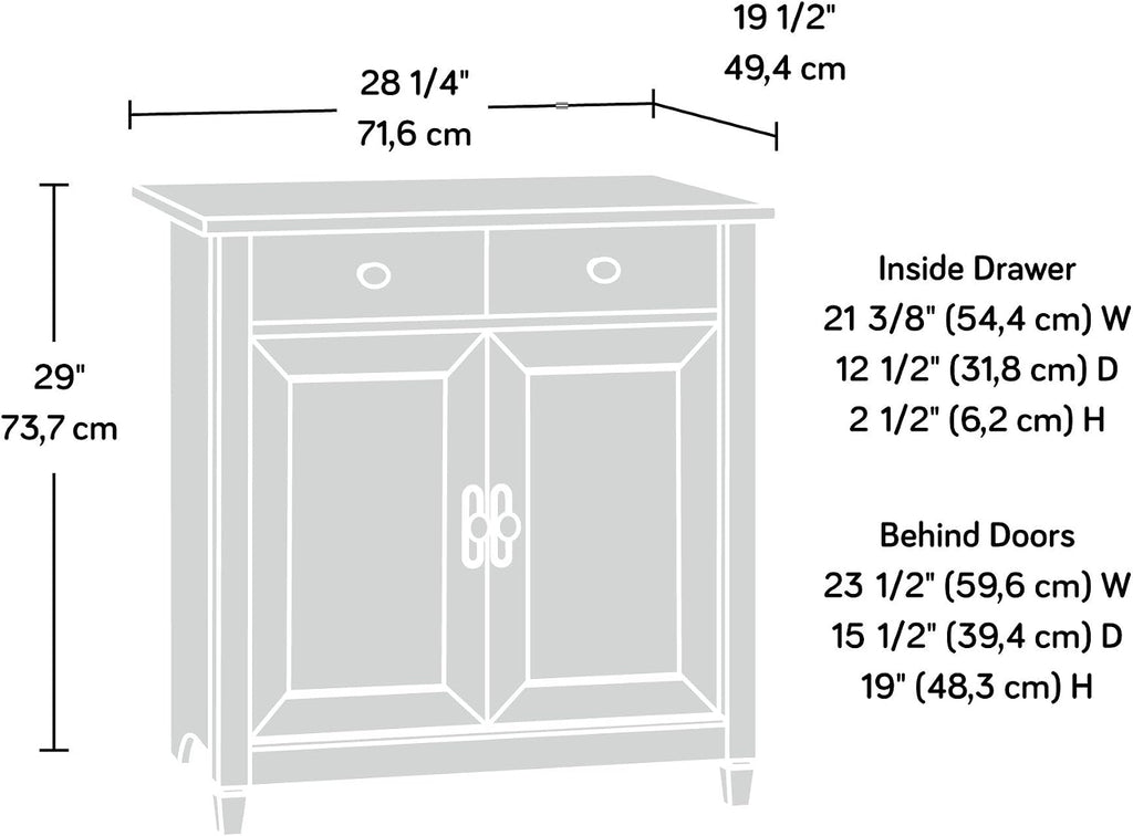Sauder Edge Water Accent Storage Cabinet with Doors, Utility Cabinet, in Chalked Chestnut finish