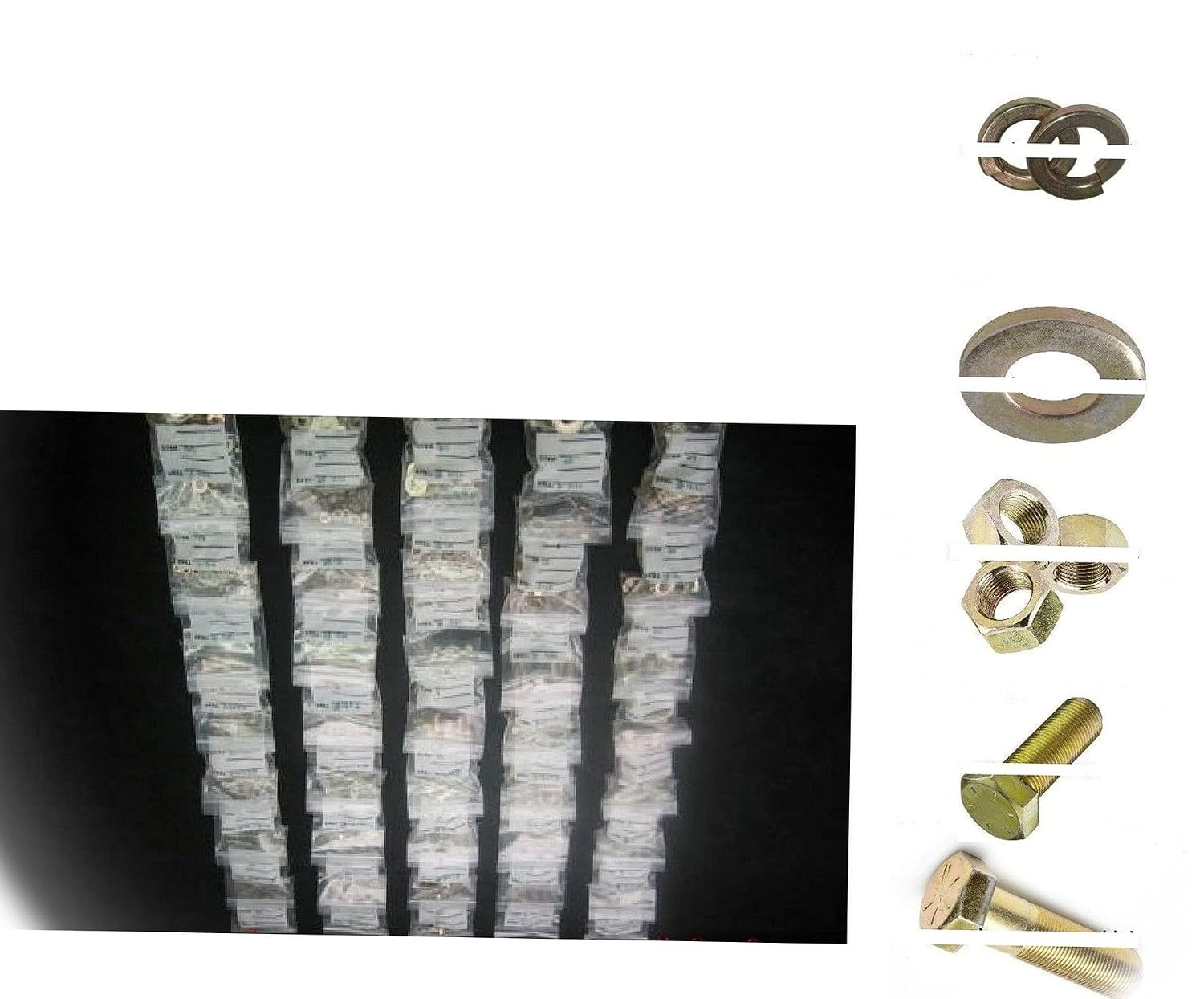 New Grade 8 FINE Thread Bolt NUT & Washer Assortment/KIT 1496 PCS Multi-Purpose Comprehensive Hardware Fastener Assortment Kit Cit00714Riv