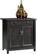 Sauder Edge Water Utility Stand, Versatile Storage Solution, Ideal Home Storage Cabinet - Estate Black Finish