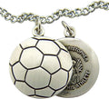 Religious Gifts Sterling Silver Sports Medal with Saint Christopher Protect This Athlete Back