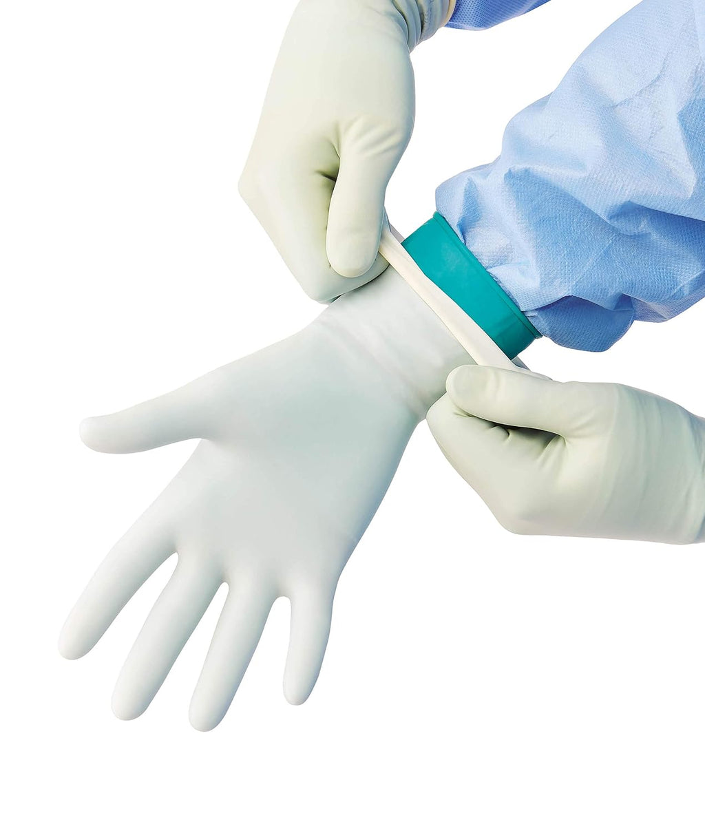 Medline SensiCare with Aloe Sterile Powder and Latex-Free Surgical Glove, Size 7.5, White (Pack of 100)