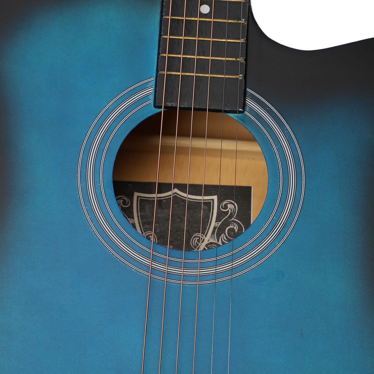 WALFRONT 41 Inch Acoustic Guitar Kit Basswood Beginner Guitar with Picks Capo Strings Strap Bag for Kids Adults Beginners