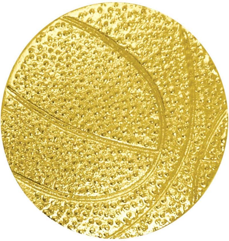 Gold Basketball Chenille Lapel Pin