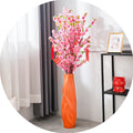Vases Large Floor Vase,Orange Ceramic Vase,Decorative Tall Flower Holder for Living Room, Home Décor Dried Flower Arrangement Ideal Gift (Color : Orange, Size : 61cm)