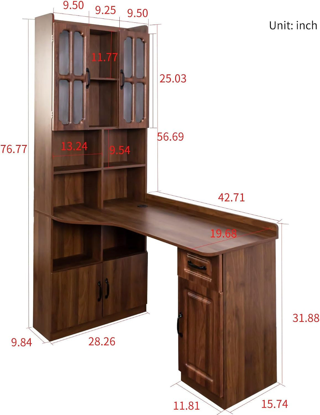 JIJIWANG 70.87' H Kitchen Island, Bakers Rack